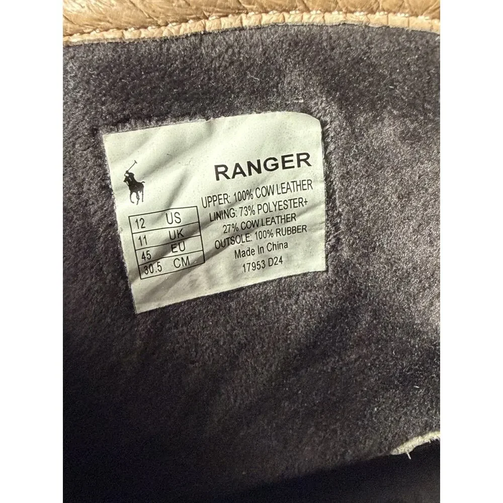 Polo Ralph Lauren Men's Size 12 Brown Leather Ranger Combat Boots